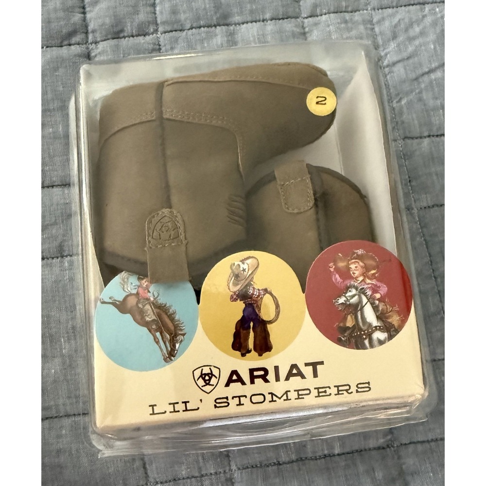 ARIAT Lil' Stompers Anthem Patriot Infant Boots - Size:02 Brown Cowboy - NEW